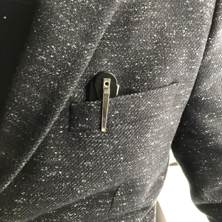 跨境男士口袋梳 便携折叠理发梳 黑色油头梳 迷你梳子 旅游胡须梳
