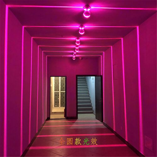 LED暗装走廊玄关射灯 酒店ktv宾馆网咖七彩跑马射灯过道感应灯