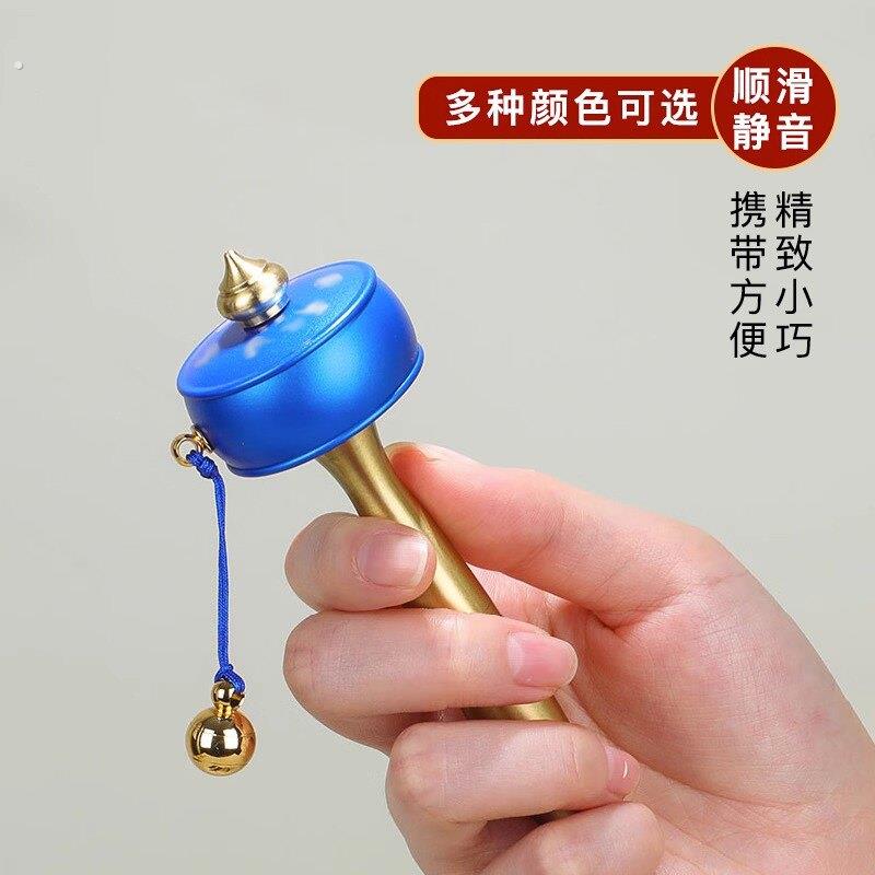 纯铜迷你手摇转轮文殊莲师绿度母静音家用轻奢小巧携带方便礼盒装