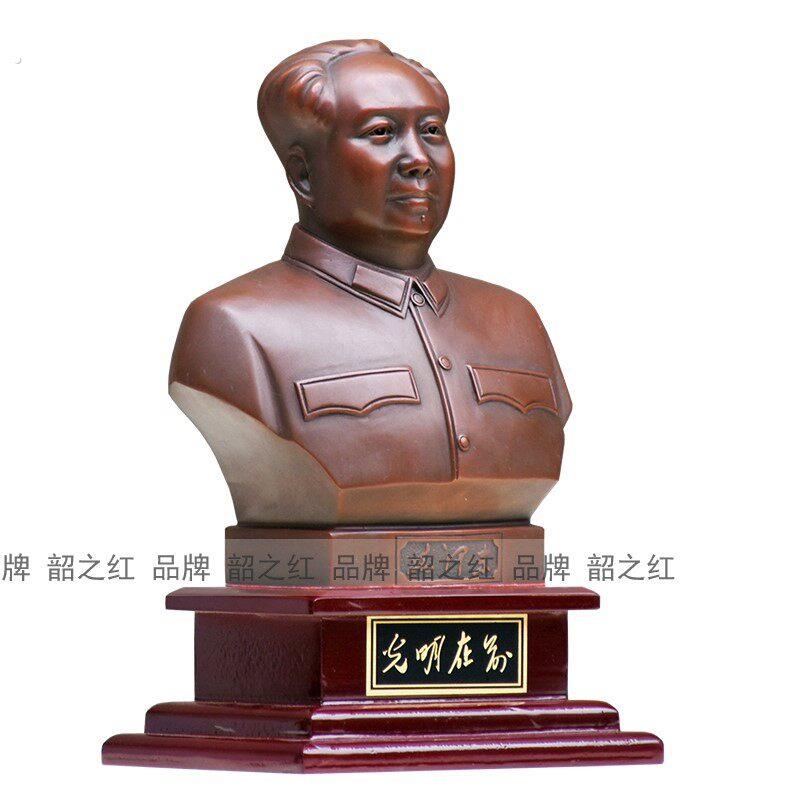 注雕像坐像电视柜挥手站立毛择东铜像纯铜纪念毛席摆件半身挂铜像