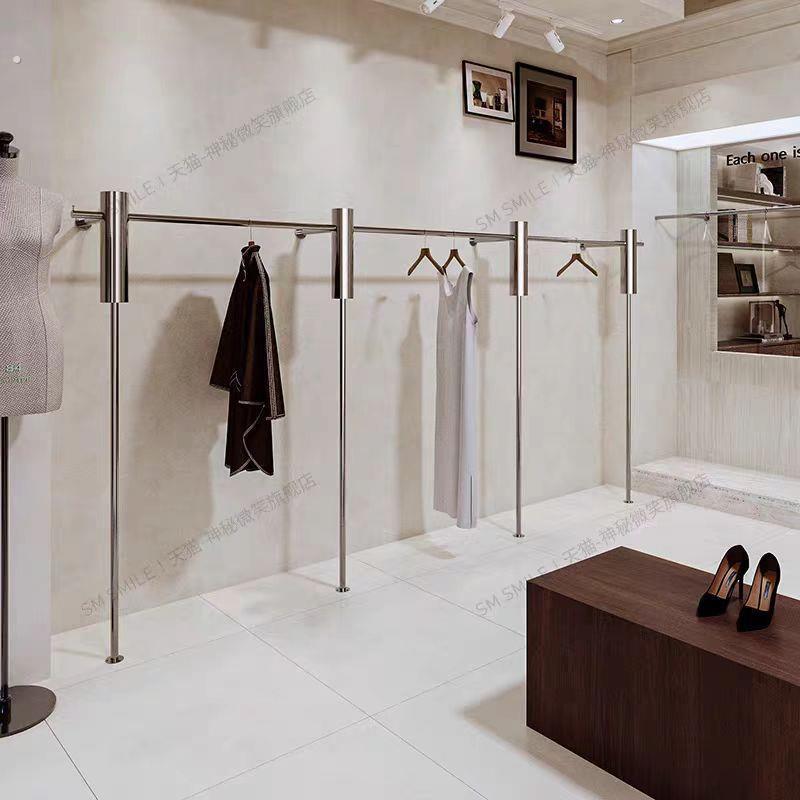 女装店上墙组合货架挂衣架潮流买手店大管侧挂陈列架服装店展示架