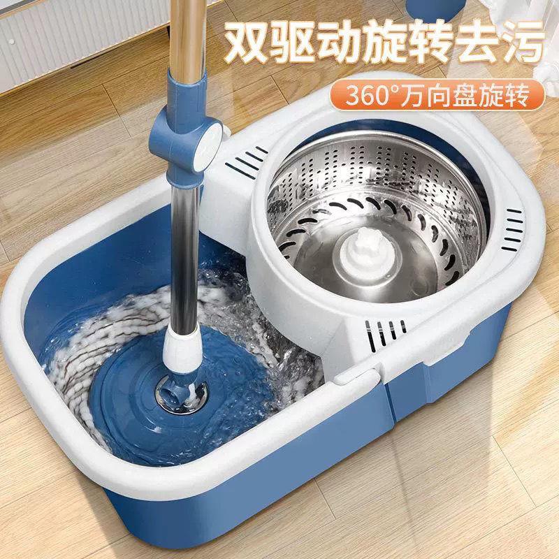 旋转新款拖把加大加厚免手拖地2023单桶家用拖布甩干墩布神器一拖