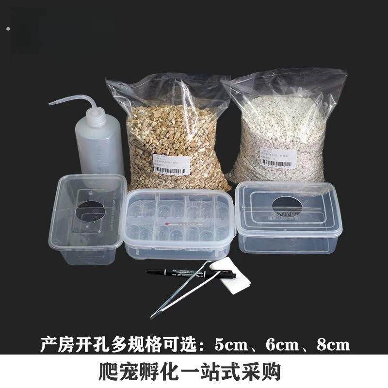 爬宠守宫产房豹纹产蛋肥尾孵化睫角下蛋珍珠岩蛭石蛇无介质孵化盒
