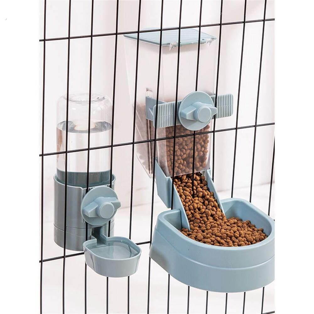 喂猫狗食器自动猫狗用饮水器鹦鹉芦丁鸡宠物挂式防撒防溅鸟食盒
