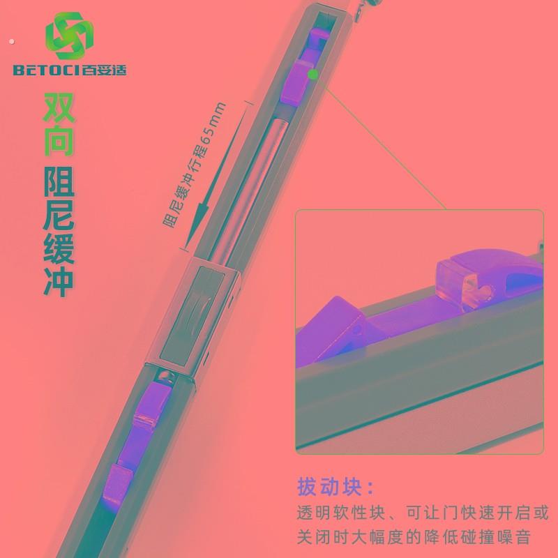 厨房推拉移门吊轮道实木房门双向缓冲隔断吊门滑轮重型导轨滑轨