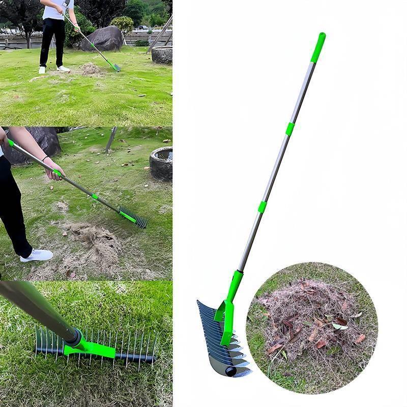 园艺工具草坪枯草耙、园林落叶耙、拔草器、园林土壤耙、松土器