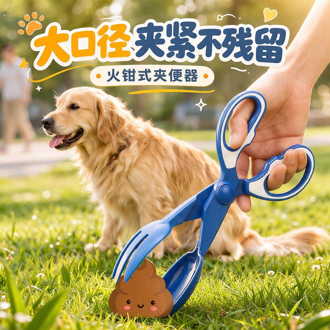 狗狗铲屎夹子拾便器捡屎夹神器外出遛狗粪便清理工具泰迪宠物用芰