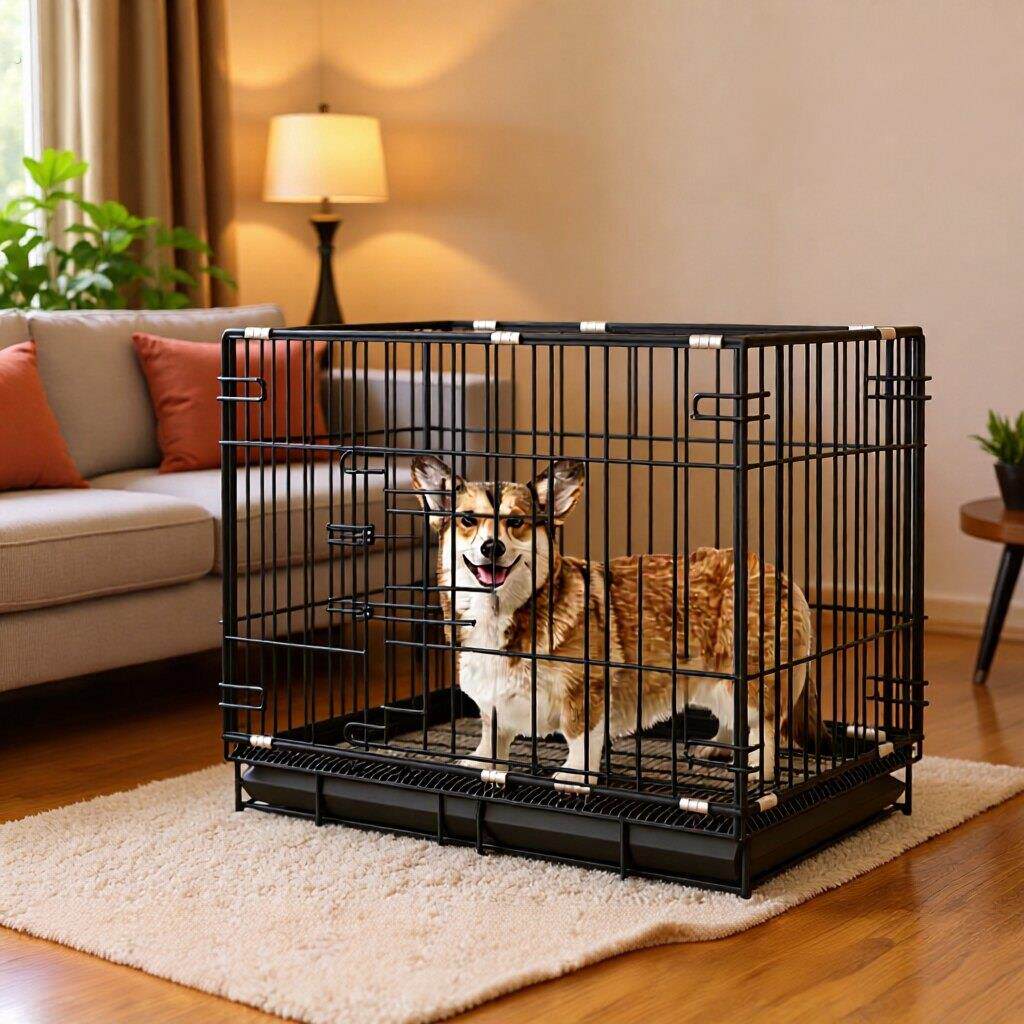 狗笼子小型犬泰迪中型犬室内家用带厕所分离折叠猫笼兔笼鸽笼鸡笼