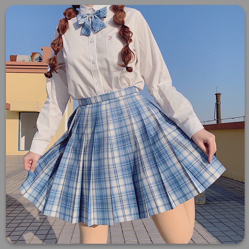 樱花家族学院JK制服 基础白色jk衬衫 校服学生方襟方领长袖女秋冬