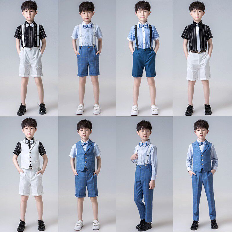 男童礼服儿童小西装套装英伦风主持人花童西服男孩钢琴演出服夏季