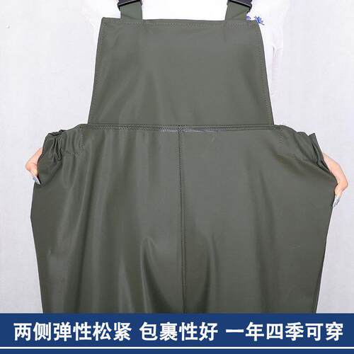 养殖裤无水靴背带下水裤坑道裤防水耐磨加厚柔软耐脏免洗连体雨裤