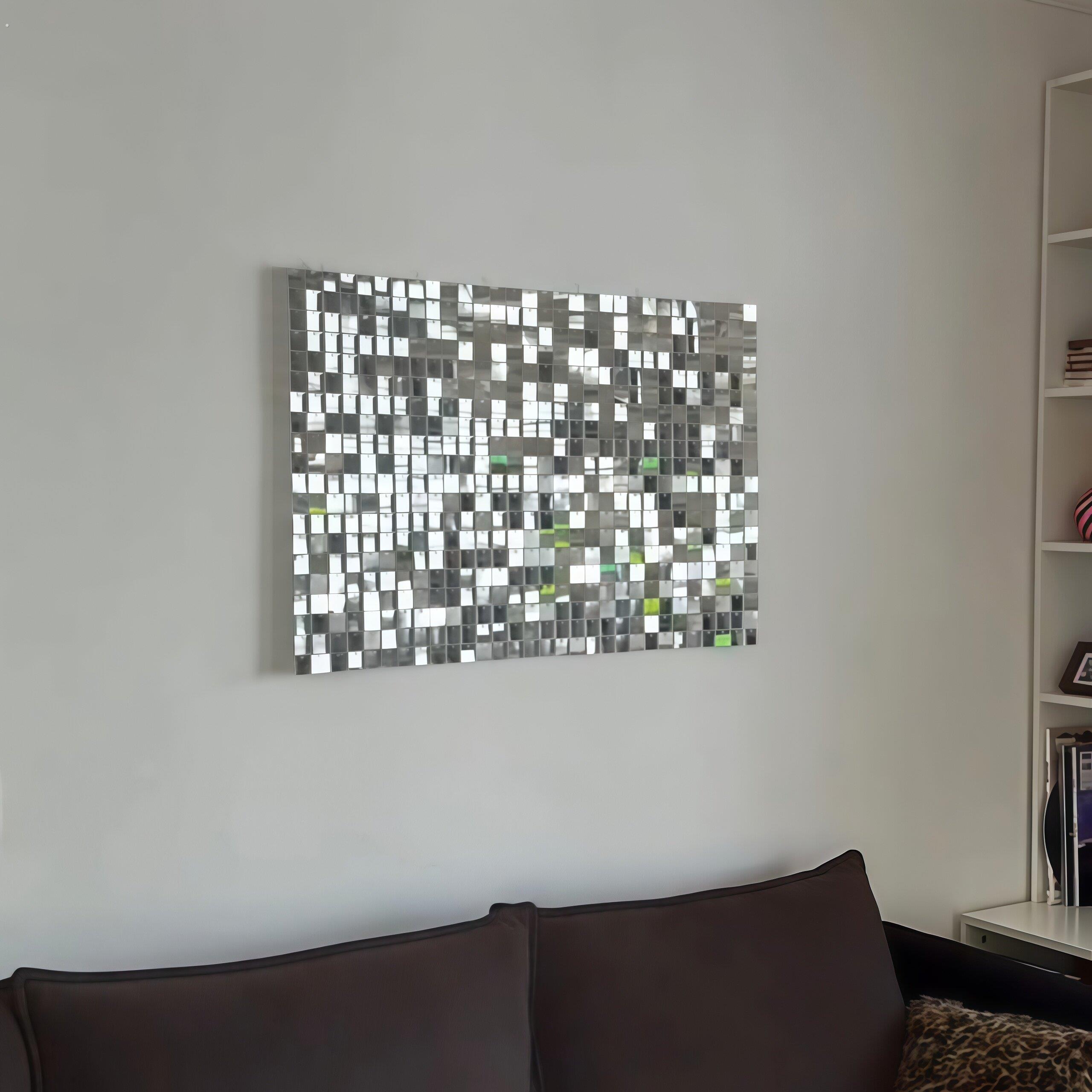 【波光粼粼】风动板装饰画马赛克亮片挂画玄关墙贴客厅背景墙装饰