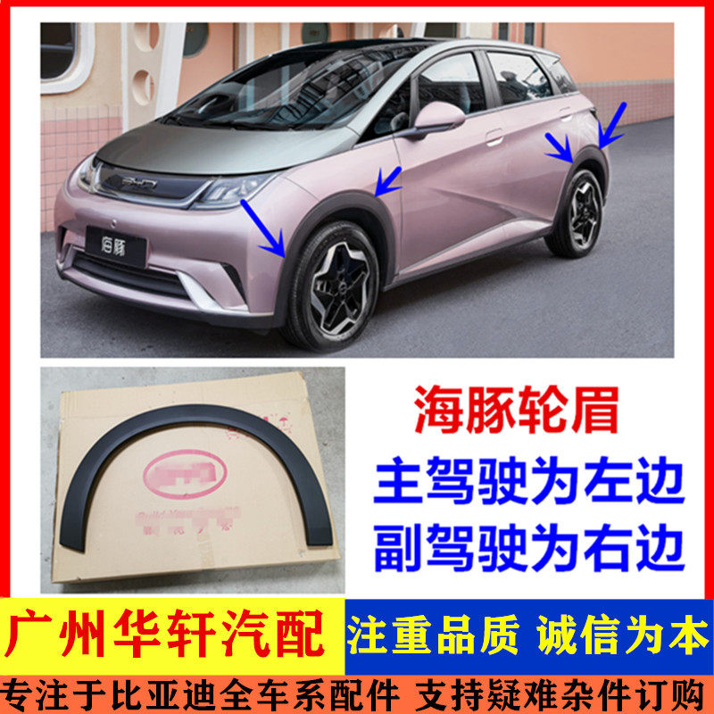 适配比亚迪海豚轮眉汽车装饰防撞条叶子板轮眉轮胎防擦条海豚配件
