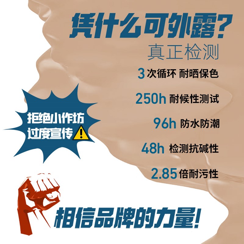 德爱威外墙涂料乳胶漆防水耐候抗硷户外自刷漆旧楼翻新漆景点外墙