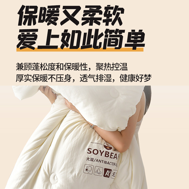 小林A类大豆纤维被加厚10斤冬被春秋棉被四季被褥寝饰单人学生被