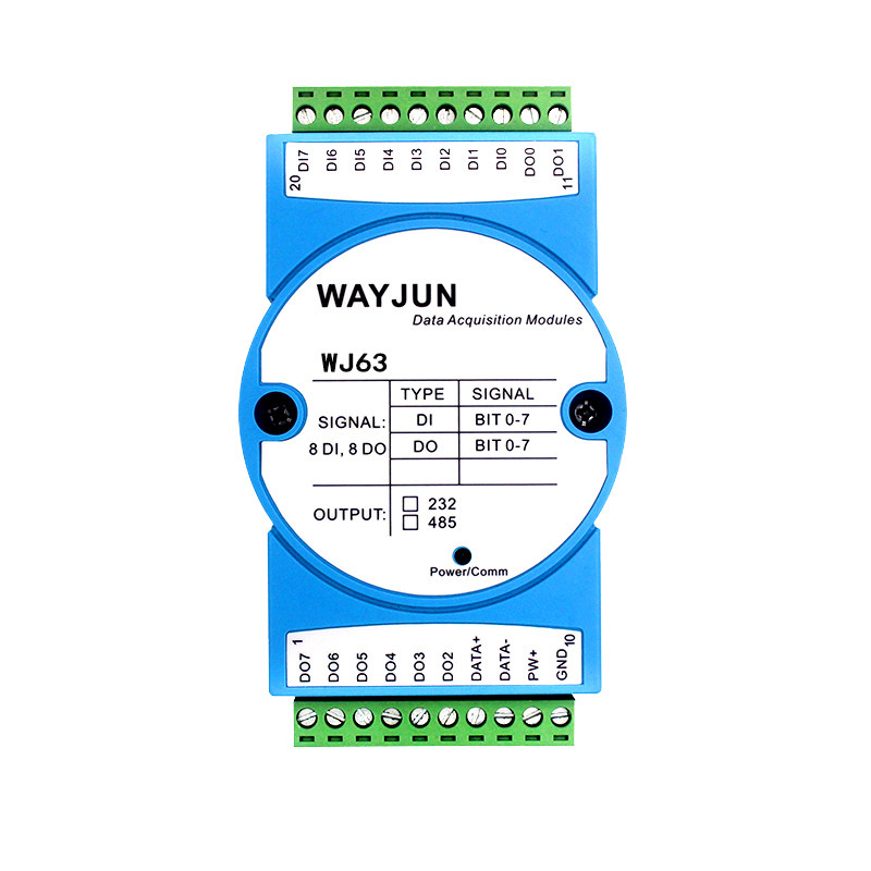 计数器接近开关脉冲计数信号转RS-485/232采集模块计数模块 WJ63