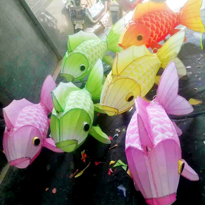 传统非遗秦淮鱼灯元旦古风手提挂饰手工花灯成品金鱼拍摄道具