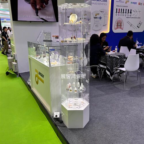 化妆品精品饰品彩妆美甲美容展示架货架展柜展示柜牙科模型产品柜