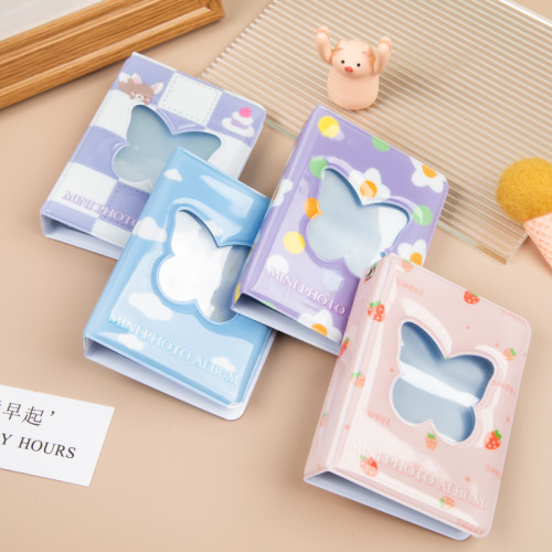 蝴蝶爱心镂空3寸相册专辑小卡收纳本追星diy卡册三寸照片相簿卡包