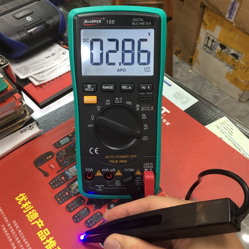 汉研18B数字万用表F18B+同功能款 真有效值发光二极管LED测试包邮