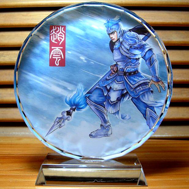 赵云摆件纪念品三国人物收藏品赵子龙像模型工艺品礼品水晶摆件
