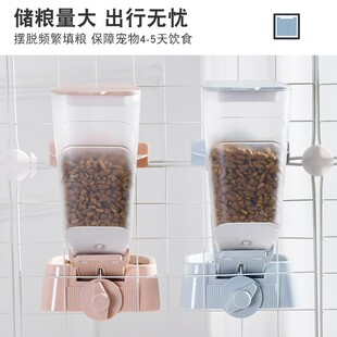兔子自动喂食器大容量喂水吃饭的碗二合一防扒翻浪费食槽固定食盆