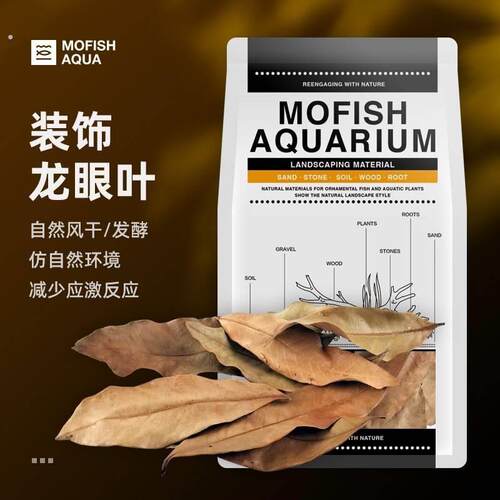 南美缸原生缸造景装饰天然落叶果实龙眼叶榄仁叶降酸龟缸造景素材
