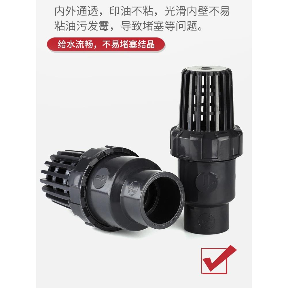 UPVC底阀 球形活接抽水泵吸入口止回阀 花蓝头工业级 PVC逆止阀