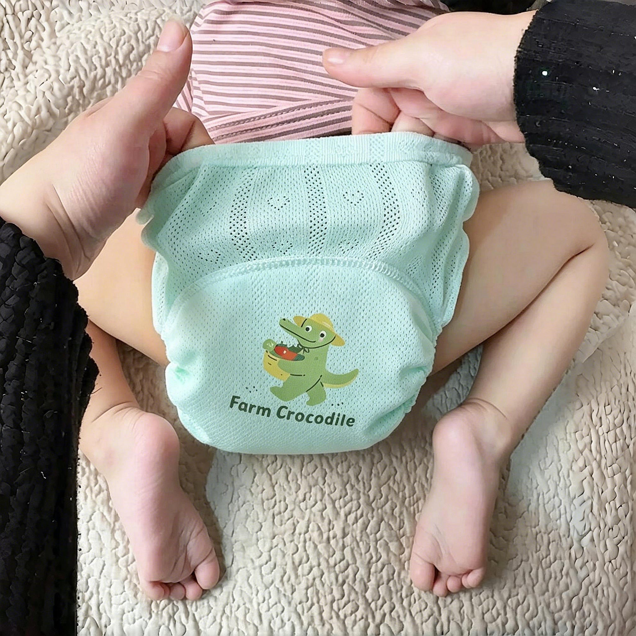 戒尿不湿训练裤夏季宝宝上厕所训练裤婴儿戒尿不湿透气可洗尿布裤
