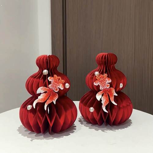 【婚房装饰】福禄双全摆件结婚订婚葫芦立体装饰客厅桌面喜庆摆台