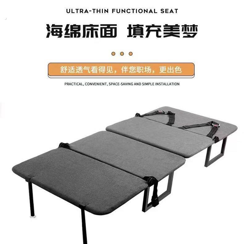 超薄依维柯侧挂侧翻双人折叠拉货座椅多功能平躺节省空间