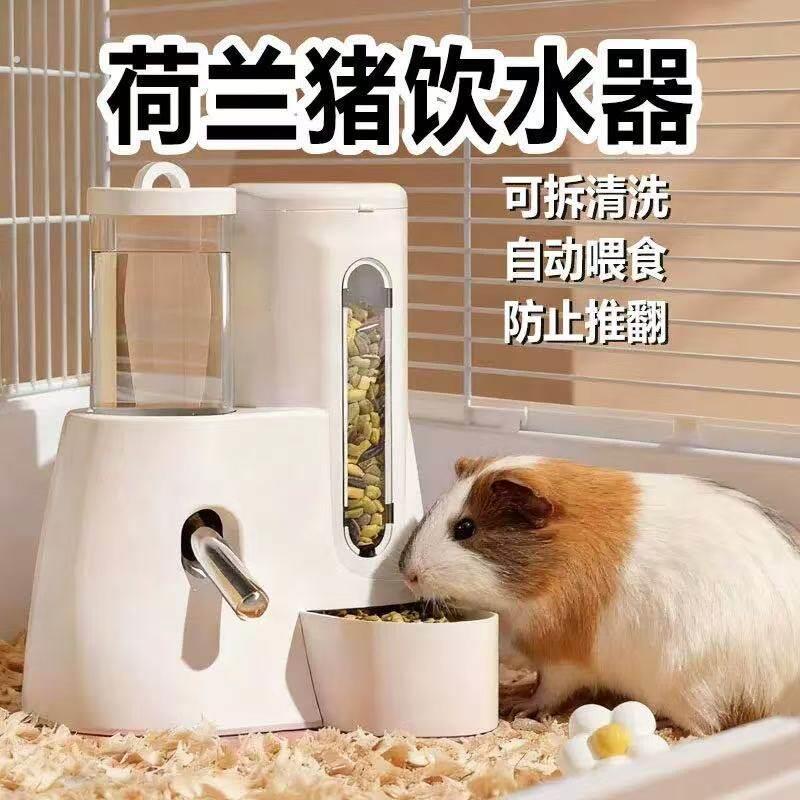 荷兰猪饮水器自动喂食器滚珠一体水壶豚鼠专用宠物喝水容量用品
