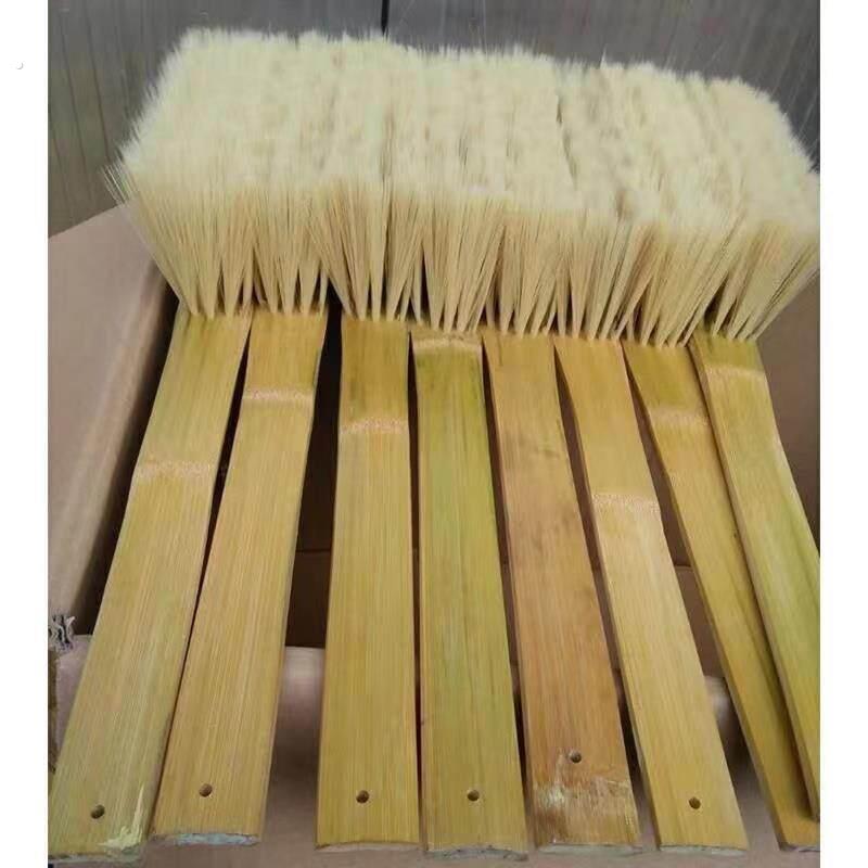 长把竹柄硬毛刷长毛刷尼龙丝纺织工业面粉机清洁刷子三把以