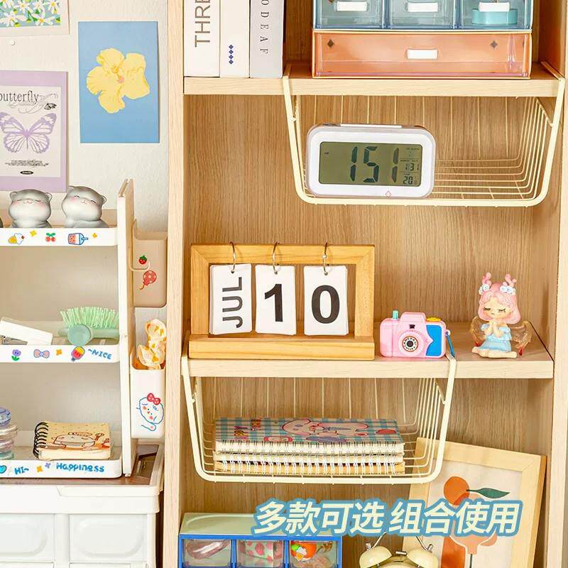 厨房吊柜门下置物架悬挂吊篮挂架分层储物架宿舍收纳神器桌下挂篮