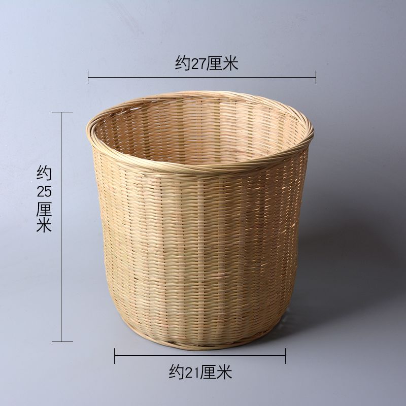 竹筐手工编圆形家用大号厨