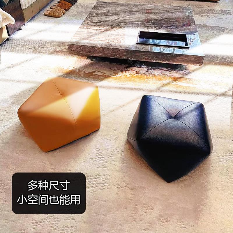 小凳子高级感客厅小坐凳小方凳软坐垫小矮凳小坐墩沙发搁脚凳脚踏