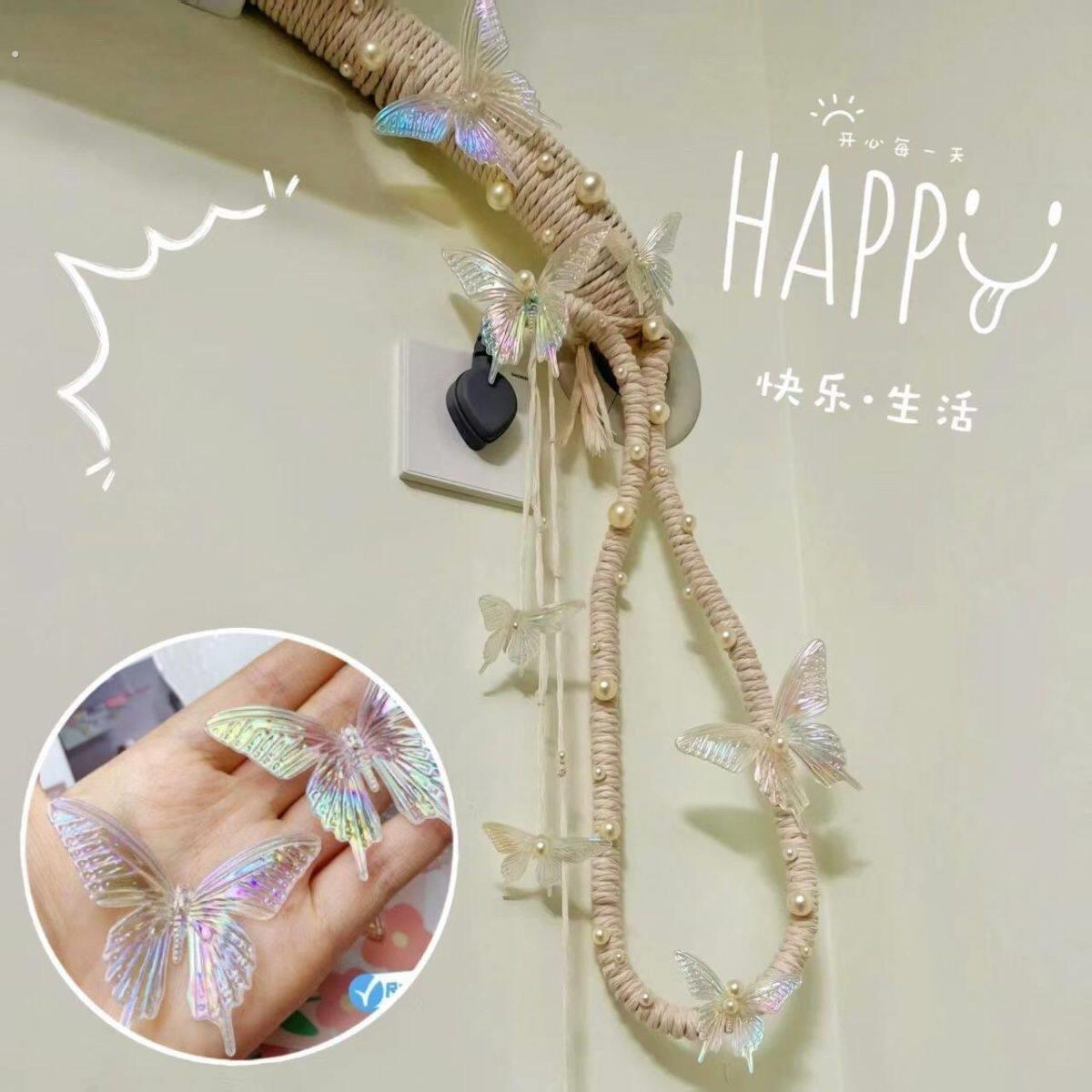 超仙蝴蝶空调管装饰美化遮挡神器创意仙气精美蝴蝶麻绳管线布置