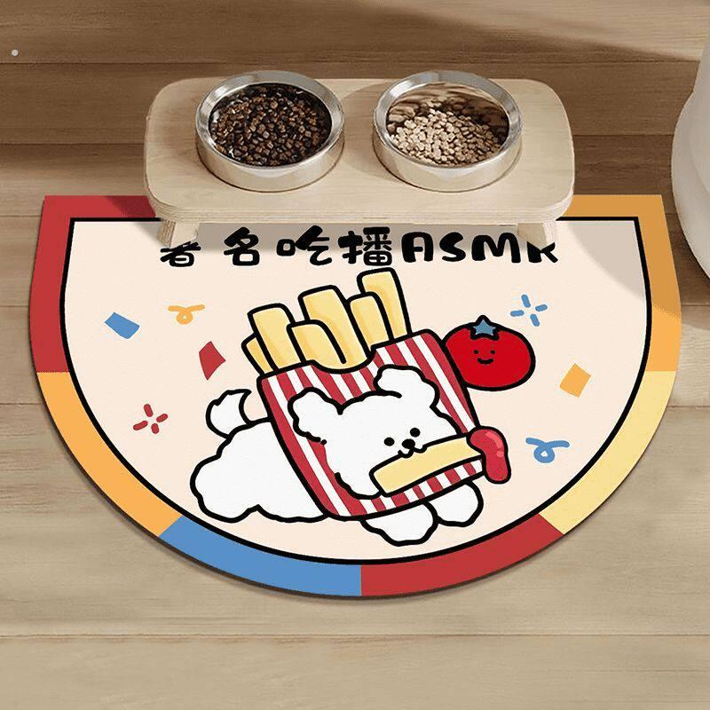喜庆氛围宠物餐垫吸水软硅藻泥宠物垫易打理猫咪饭盆垫狗狗碗垫