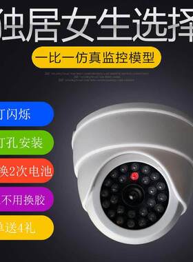假摄像头彷真室内免打孔汽车监控彷真模型摄影头家用门口室内带灯