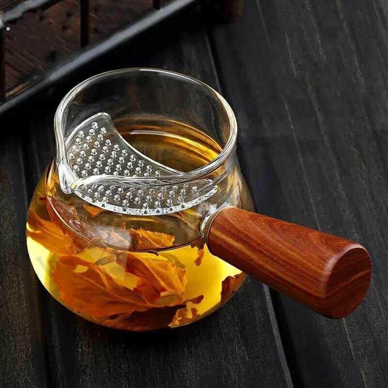 加厚高档月牙玻璃茶壶茶漏一体带过滤网泡绿茶器分茶杯公道杯茶具