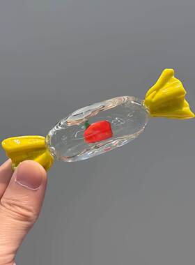琉璃糖果桌面摆件纯手工玻璃工艺礼品摆饰手作工艺家居装饰童年儿