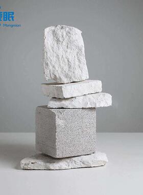 石头摄影道具森林场景白色肌理不规则化妆品拍照背景诧寂风陈列