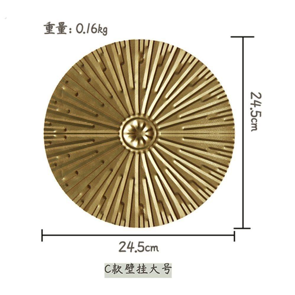 轻奢创意立体墙面壁饰壁挂装饰沙发背景卧室客厅挂件铁艺圆形装饰