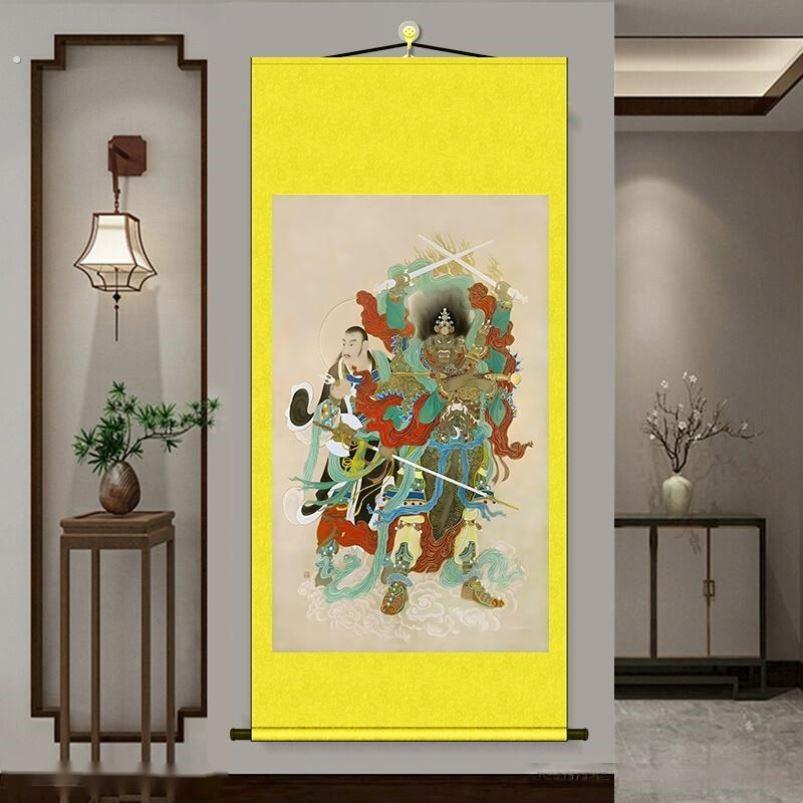 天蓬元帅画像挂画北极四圣之首天蓬玉真寿元真君卷轴装饰画挂画