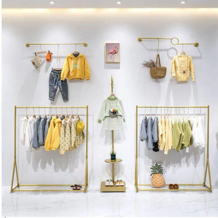 服装店展示架落地立式陈列架上墙壁挂式货架男女装高档侧挂衣架