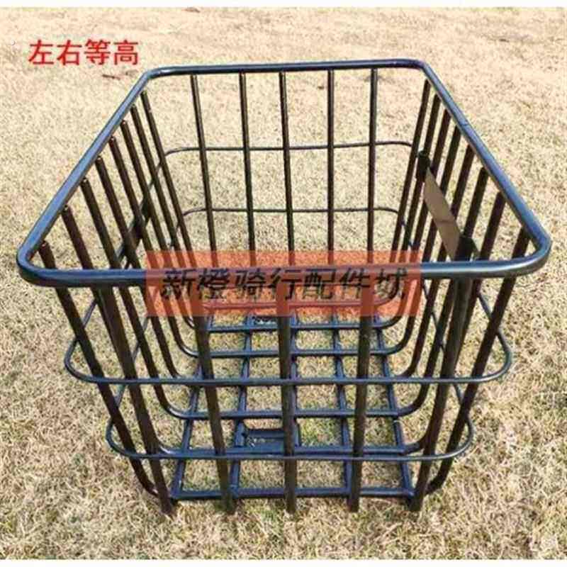 载重王车筐前置大号加粗电动车筐加厚无盖结实电动车拉货筐自行车