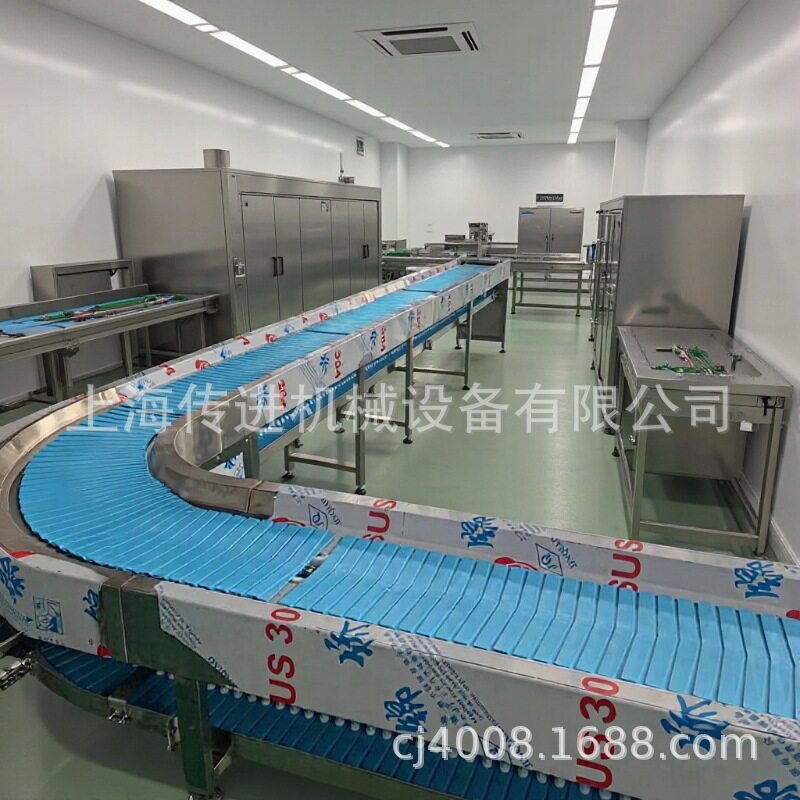 大型餐厅餐盘输送机 链片餐盘输送线 自动收集餐盘流水线自清洁
