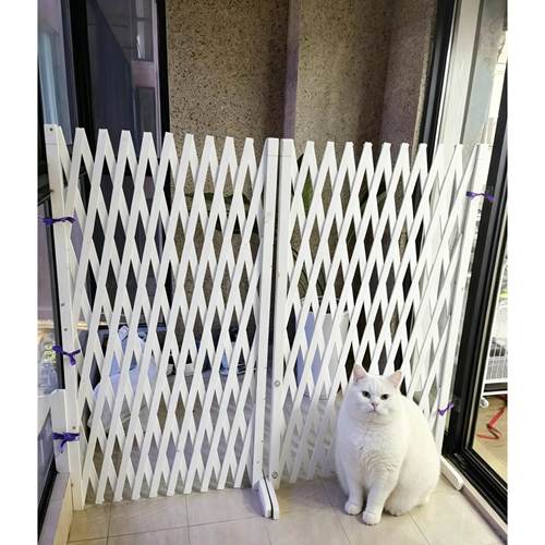宠物围栏狗笼隔断拦狗栅栏阳台隔离门可伸缩栅栏门挡狗挡猫护栏