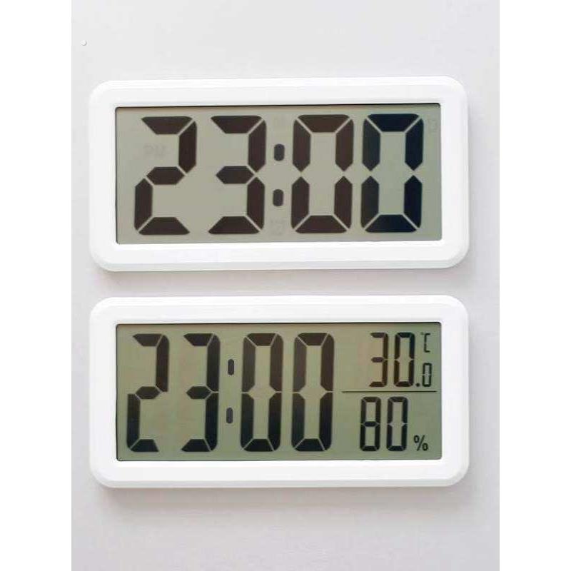 简约温湿度时钟电子钟表挂墙桌面冰箱厨房大数字闹钟贴墙