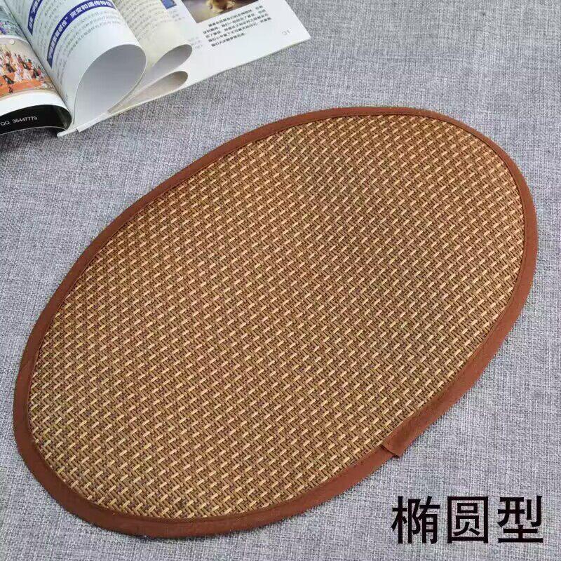 现货速发椭圆形夏季宠物凉席藤席狗窝猫窝垫子圆狗狗睡垫